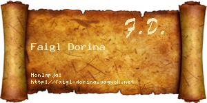 Faigl Dorina névjegykártya